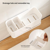 Sponge Holder for Kitchen Sink Organizer, Dish Brush Holder with Drain Tray for Countertop Dish Soap Dispenser Holder Storage In Australia - Darrahopens