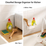 Sponge Holder for Kitchen Sink Organizer, Dish Brush Holder with Drain Tray for Countertop Dish Soap Dispenser Holder Storage