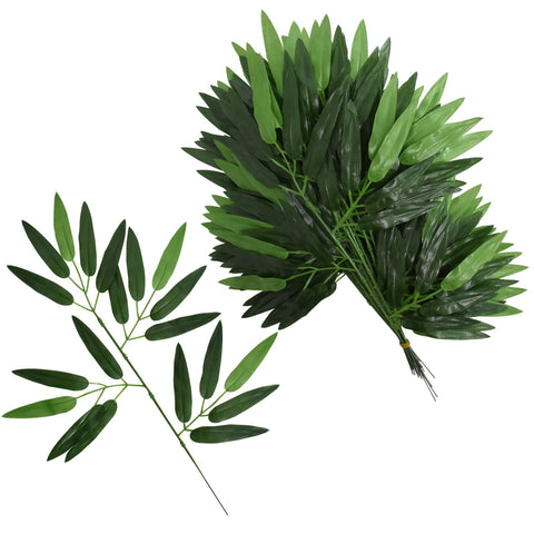 20Pcs Artificial Bamboo Leaves Fake Green Bamboo Stick Greenery Plant for Hotel Home Shelf Wall Farmhouse Bamboo Decoration In Australia - Darrahopens