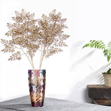 2pc Gold Ferns Artificial Plants Large Tall Christmas Decorations, Fake Golden Boston Leaves Plastic Fern Palm Bushes In Australia - Darrahopens