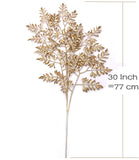 2pc Gold Ferns Artificial Plants Large Tall Christmas Decorations, Fake Golden Boston Leaves Plastic Fern Palm Bushes In Australia - Darrahopens