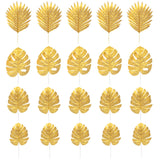 20pcs Artificial Plants Palm Leaves Plastic Gold Tropical Party Leaves Decorations Wedding Decorations Simulated Golden Turtle Leaf In Australia - Darrahopens
