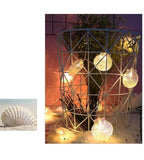 String Lights 19.6ft 40 LED Shell Shaped String Lights Battery Powered String Lights Suitable for Courtyard Family Gatherings