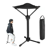 Portable Telescopic Stool - Lightweight Folding Chair for Camping & Fishing - Height Adjustable, Single Leg Tripod Seat - Foldable In Australia - Darrahopens