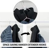 4 PCS  Magic Space Saving Hangers with Hanger Connector Hooks - Clothes Hanger Space Saver for Closet Organization