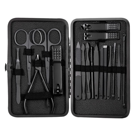Manicure Set Stainless Steel Nail Clippers Pedicure Kit Portable Travel Household Nail Scissor Kit Nail Cutter Tool Set (18pcs) In Australia - Darrahopens