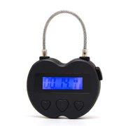Time Lock LCD Display Time Lock Multi-Function Electronic Timer, USB Rechargeable Timer Padlock (Black) In Australia - Darrahopens