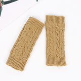 Women's Knit Arm Warmers Fingerless Gloves Thumb Hole Gloves Mittens for Typing Driving 
 Arm Warmers Long Fingerless Gloves