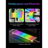 Power Extension Cable Kit,3 Pin Motherboard Power Supply Cable Soft Silicone Tube Extension Sleeved Cable for Computer Gaming Case