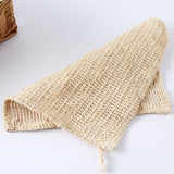 2 Pack Cotton Linen Body Exfoliating Washcloths, 25 x 25cm Bath Body Scrub Foaming Square Towel Cloth.