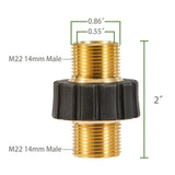 Pressure Washer Adapter Set, Male Fitting to M22-14mm Male Swivel, Pressure Washer Hose Thread Kit (2pcs)