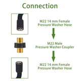 Pressure Washer Adapter Set, Male Fitting to M22-14mm Male Swivel, Pressure Washer Hose Thread Kit (2pcs)