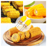 Corn Holders, 1 Pairs Corn Holders Stainless Steel Corn on The Holders BBQ Fork Skewers for Home Cooking Parties Camping