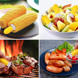 Corn Holders, 1 Pairs Corn Holders Stainless Steel Corn on The Holders BBQ Fork Skewers for Home Cooking Parties Camping