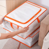 Sweater Storage Bags with, Foldable Plastic Storage Bags for Clothes, Blankets. Waterproof,Rectangle Design (60x50x30cm)
