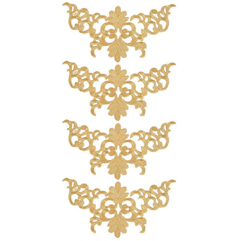 4Pcs Embroidery Flower Patches, Embroidered Patch Floral Appliques Sewing Cloth Repair Sticker for Wedding Prom Dress Decoration In Australia - Darrahopens