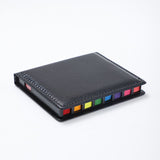 memo Notes Holder with Index tab Flags in Leather Like case, Multi
 with Mini Design Plastic Holder Box