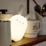 Cute Night Light for Kids, Cute Silicone Night Light, USB Rechargeable Nursery Lamp, Eye Caring Night Light