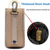 Glasses Pouch Outdoor Durable Tactical Pouch Sunglasses Case Army Style Flashlight Pouch with Buckle （brown）