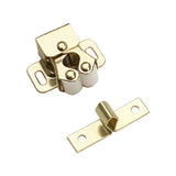 4 Set Double Roller Catch Cabinet Latch Hardware Fitting for Cabinet Cupboard Closet Furniture Door, Gold