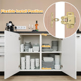 4 Set Double Roller Catch Cabinet Latch Hardware Fitting for Cabinet Cupboard Closet Furniture Door, Gold
