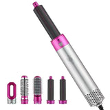 5 in 1 Hot Air Brush with Interchangeable Brush Head,Professional Hot Air Brush for Curling Drying Straightening Combing In Australia - Darrahopens