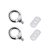 4 Pack Full 316 , Track Mount Tie Down Eyelet, Hold Bungee Cord or Ropes Up to 0.6", Marine Hardware (4 PCS)