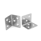 Stainless Steel 90 Degree Right Angle Brackets Fastener Corner Braces with Screws L Shape Joints Plate 2 Pcs