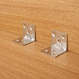 Stainless Steel 90 Degree Right Angle Brackets Fastener Corner Braces with Screws L Shape Joints Plate 2 Pcs