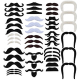 48 PCS Halloween Fake Mustaches, Self-Adhesive Novelty Fake Beard for Halloween,Christmas Masquerade Party Costume Accessory In Australia - Darrahopens