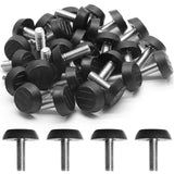 12 Pcs in Threaded Furniture Adjustable Levelers, M6 x 18mm Furniture Glide Leveling Feet for Table, Chair, Furniture Legs