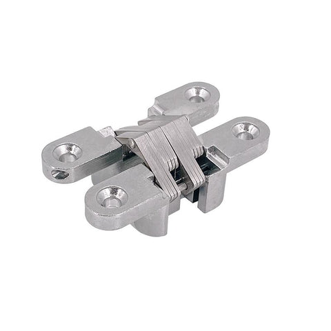 Zinc Alloy Hidden Hinge Invisible Folding Door Concealed Cross Hidden Hinges for Furniture Hardware Folding Door