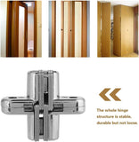 Zinc Alloy Hidden Hinge Invisible Folding Door Concealed Cross Hidden Hinges for Furniture Hardware Folding Door