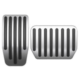 for  Accelerator Brake Pedal Cover，Aluminum Performance Non-Slip Foot Pedals Accessories - Silver
 Rest Pedal Extenders