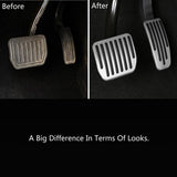 for  Accelerator Brake Pedal Cover，Aluminum Performance Non-Slip Foot Pedals Accessories - Silver
 Rest Pedal Extenders