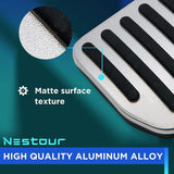 for  Accelerator Brake Pedal Cover，Aluminum Performance Non-Slip Foot Pedals Accessories - Silver
 Rest Pedal Extenders