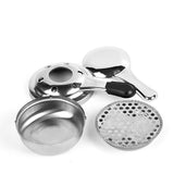 Mini Alcohol Stove Burner-Portable Efficient Stainless Steel Burner with Anti-Scald Handle and Safety Cover,Camping Panic Cooking