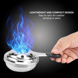 Mini Alcohol Stove Burner-Portable Efficient Stainless Steel Burner with Anti-Scald Handle and Safety Cover,Camping Panic Cooking