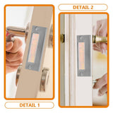 2Pcs Door Strike Plate, Door Latch Plate with Screws, Deadbolt Strike Plate, Door Jamb Repair Kit for Dead Latch Deadbolt