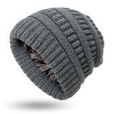 Womens Satin Lined Winter Cable Knit  for Women
Womens Winter Warm Knitted Hat Satin Silk Lined Cable Knit