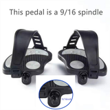 Exercise Bike Pedals with Straps Indoor Stationary Exercise Bike, 
Replacement Exercise Bike Pedals with Durable PVC Straps