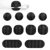 Wire Organizer Set of 10, Cable Management Clips for Desk,Nightstand, Car,PC,Charger,Adhesive Cord Organizer for Home and Office