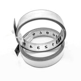 Tape Measure Self-Adhesive Carbon Steel, Workbench Ruler, (Right to Left), Silver Reverse 2M Length Width