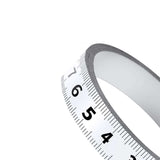 Tape Measure Self-Adhesive Carbon Steel, Workbench Ruler, (Right to Left), Silver Reverse 2M Length Width
