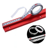 Tape Measure Self-Adhesive Carbon Steel, Workbench Ruler, (Right to Left), Silver Reverse 2M Length Width