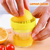 Manual Juicer,Small Citrus Hand Juicer Orange Lemon Manual Squeezer with Built-In Measuring Cup and Strainer,Perfect for Lemon