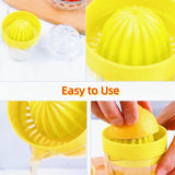 Manual Juicer,Small Citrus Hand Juicer Orange Lemon Manual Squeezer with Built-In Measuring Cup and Strainer,Perfect for Lemon