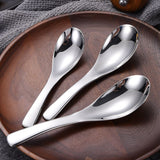 Thick Heavy-weight Soup Spoons,High Grade Stainless Steel Soup Spoons, Table Spoons,Set of 3
Stainless Steel Short Handle Spoons