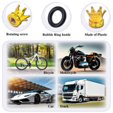 4 PCS Crown Tire Valve Stem Caps, with Rubber Ring, Tire Air Valve Cap Plastic with Brass Core, Universal Cars,Trucks, Bikes In Australia - Darrahopens