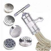 Manual Noodle Pasta Maker Spaghetti Kitchen Tool Stainless Steel Press Machine Press Machine Pasta Maker with 5 Noodle Mould Fruit In Australia - Darrahopens
